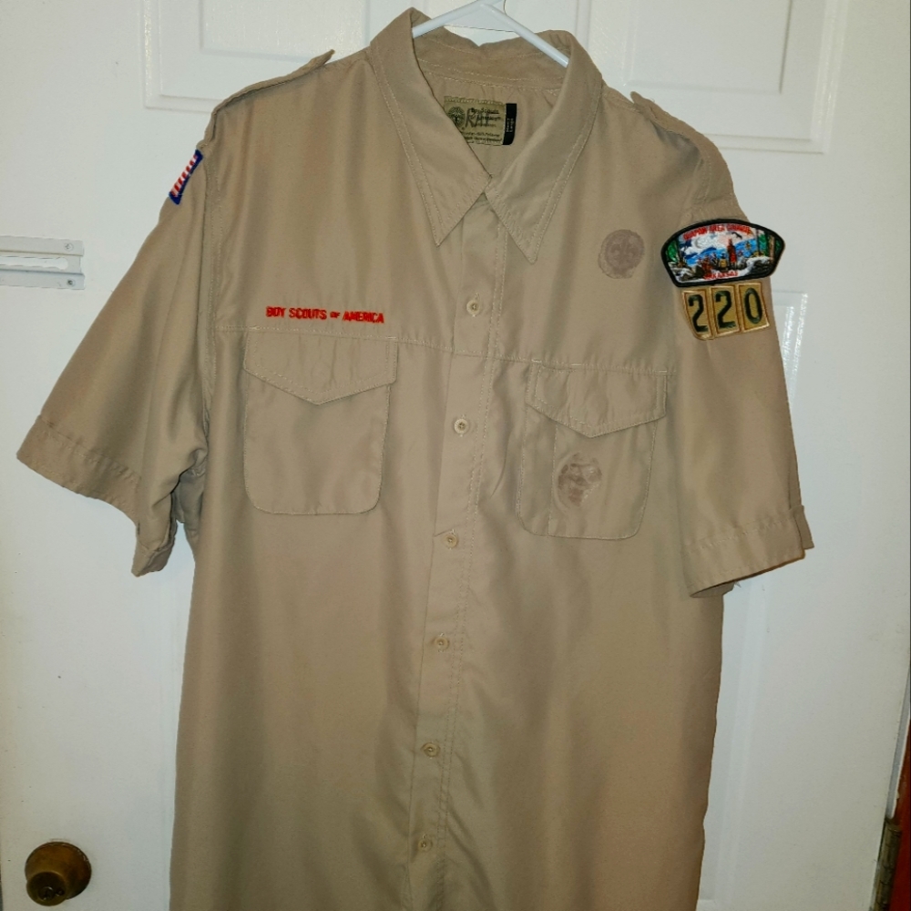 BSA Boy Scout Adult Uniform Shirt - Used Men's Large